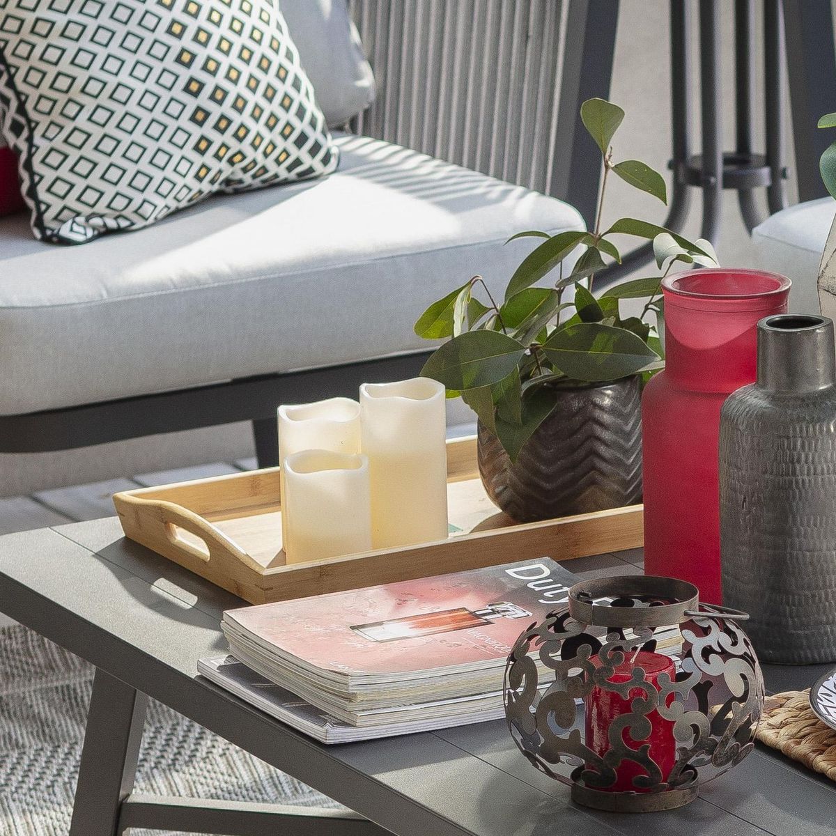 JUST HOME COLLECTION - Set 2 velas Led Decorativo Marfil 6x5x5cm