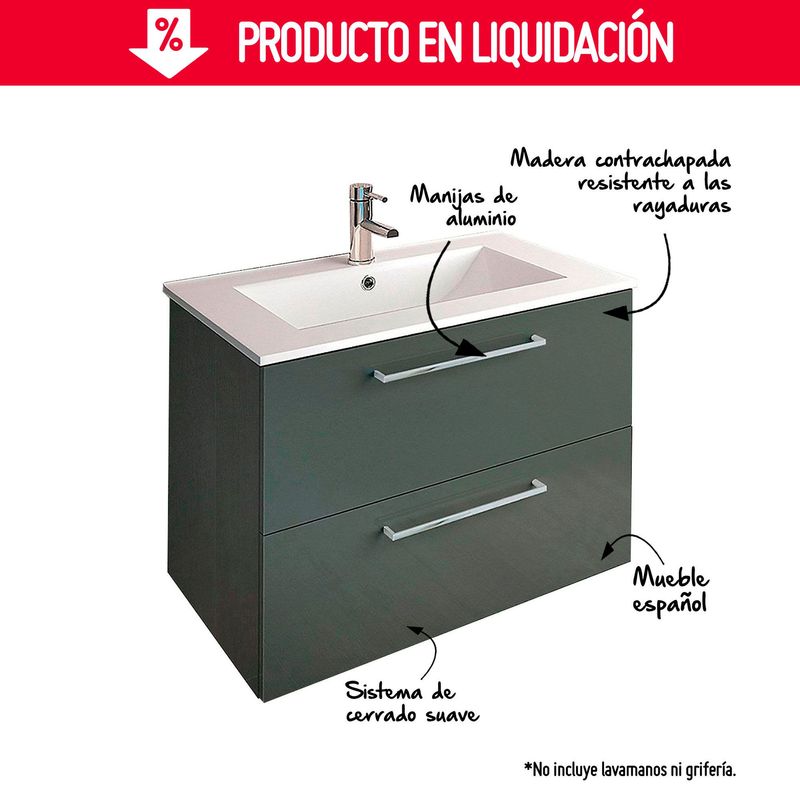 ROYO - Mueble Vanitorio Easy 80x45x56.5cm