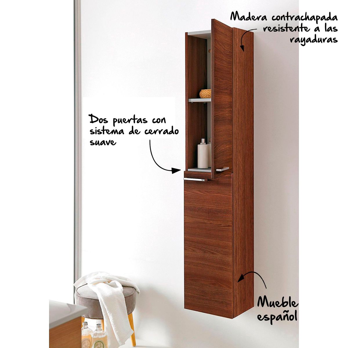 ROYO - Armario de baño Easy 30x23.6x150cm