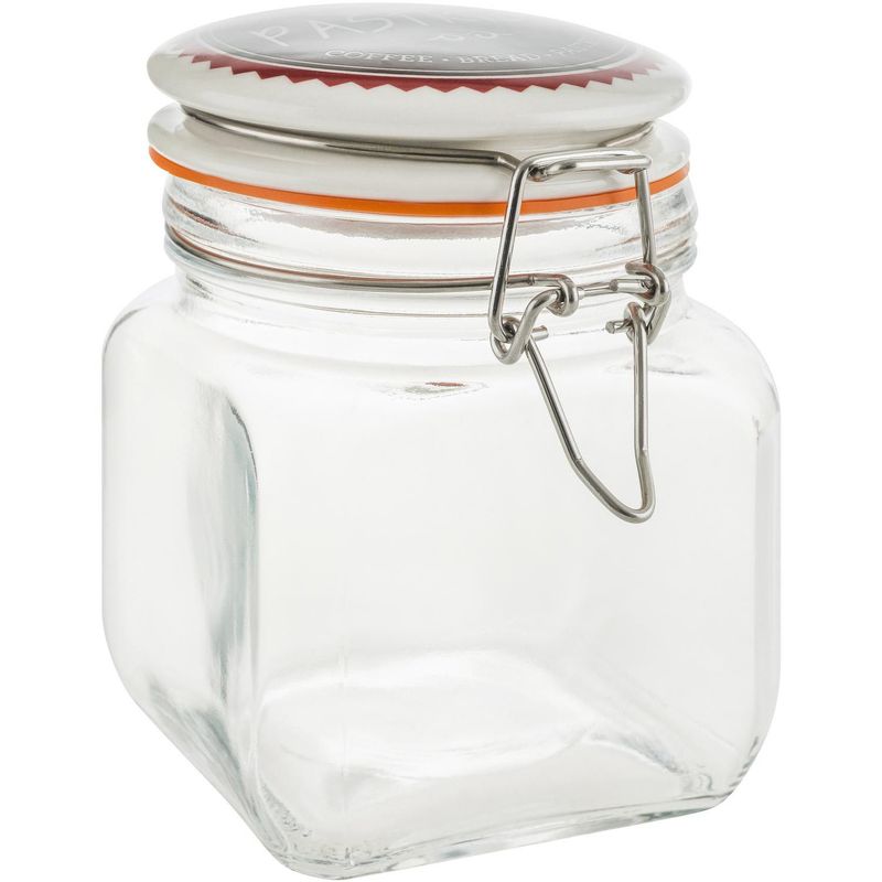 JUST HOME COLLECTION - Frasco de Vidrio 0.7L con Tapa Cafe
