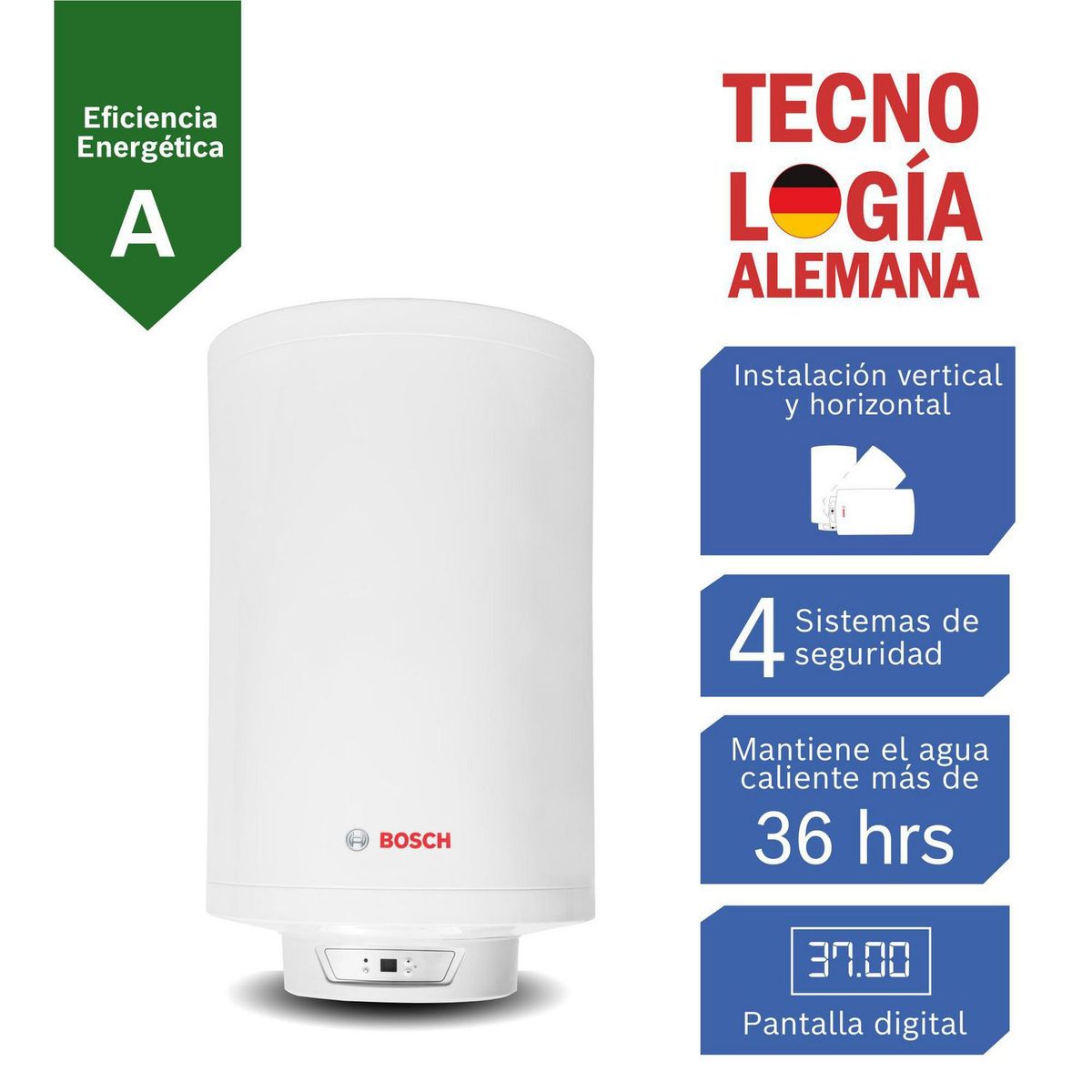 BOSCH - Terma Eléctrica Bosch Premium 80L + Kit de Instalación