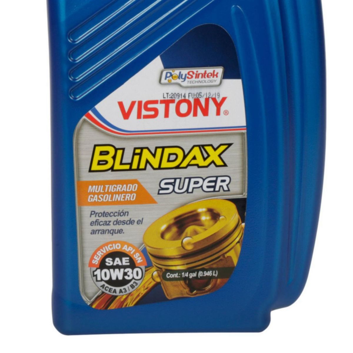 VISTONY - Aceite para Motor Vistony 10W30 Blindax 1/4 Gl