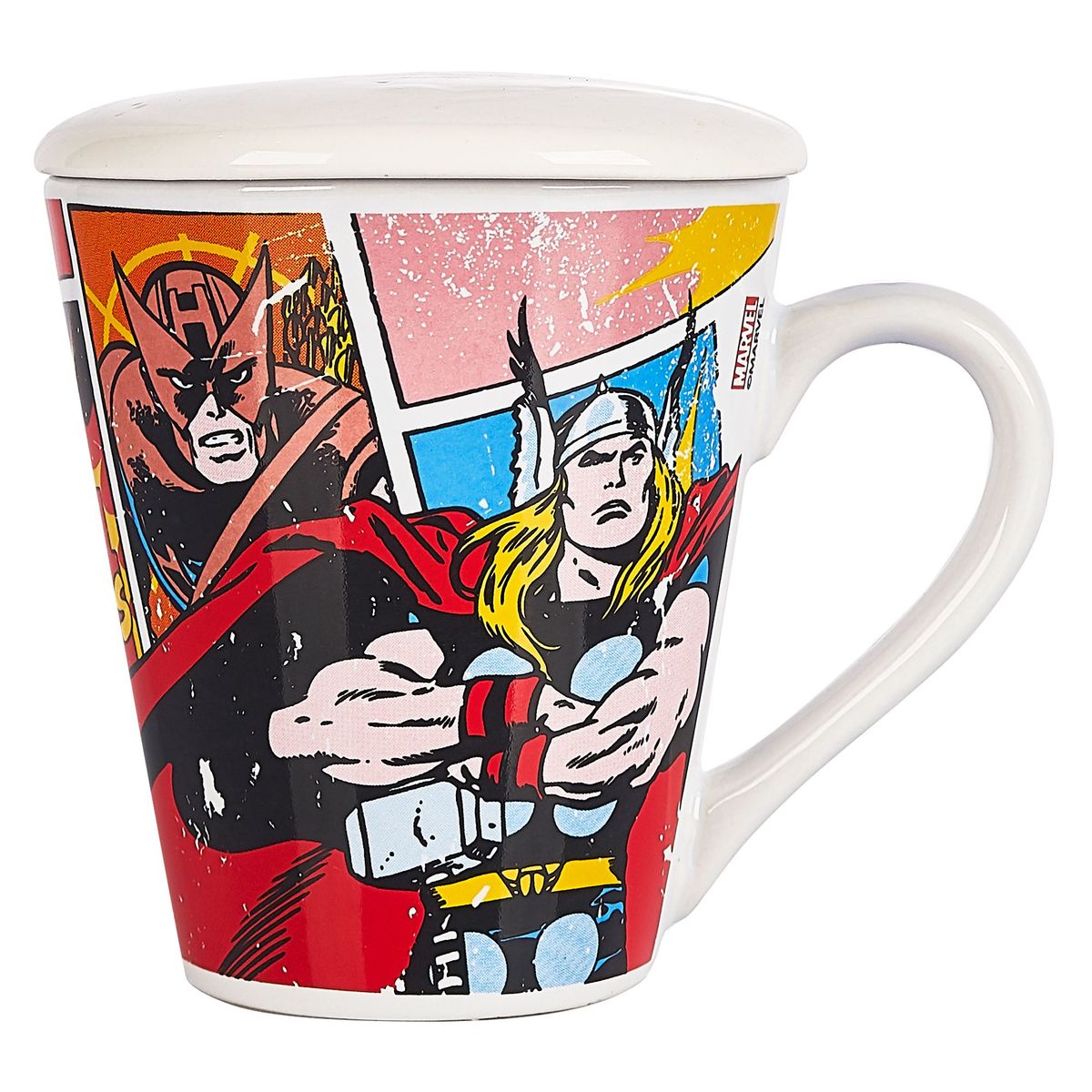 MARVEL - Taza con Tapa Marvel Comics