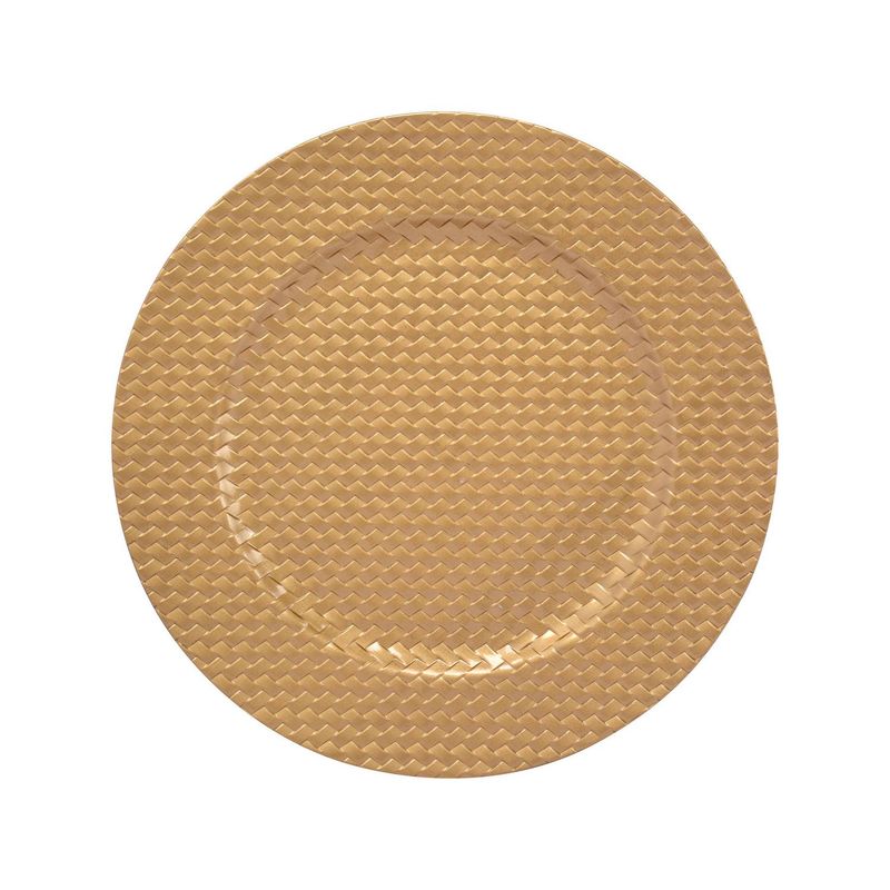 DEAR SANTA - Plato Redondo Textura Dorado 33cm