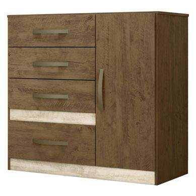 Cmoda 1 Puerta 4 Cajones Castao