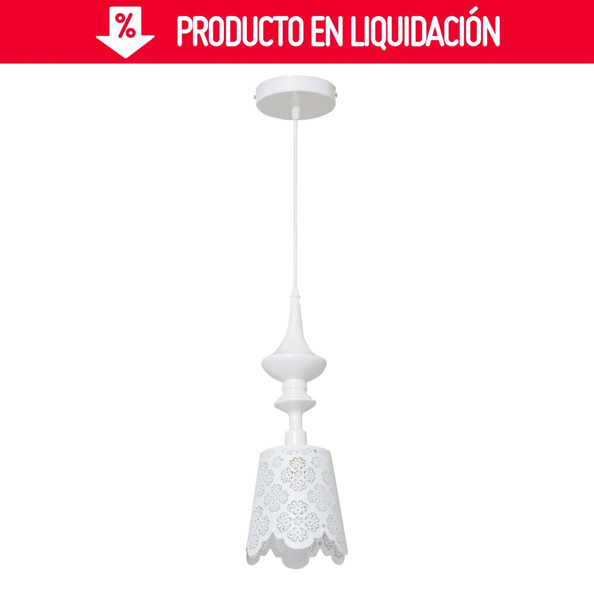 JUST HOME COLLECTION - Lámpara Colgante Georgina 1 Luz E14