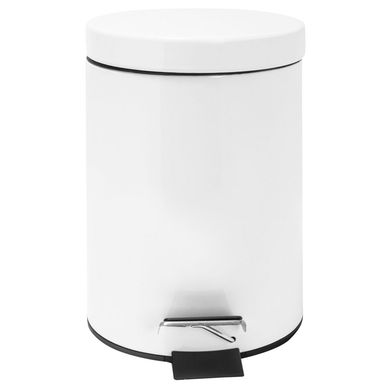 Papelera Metlica con Pedal 3 litros Blanca