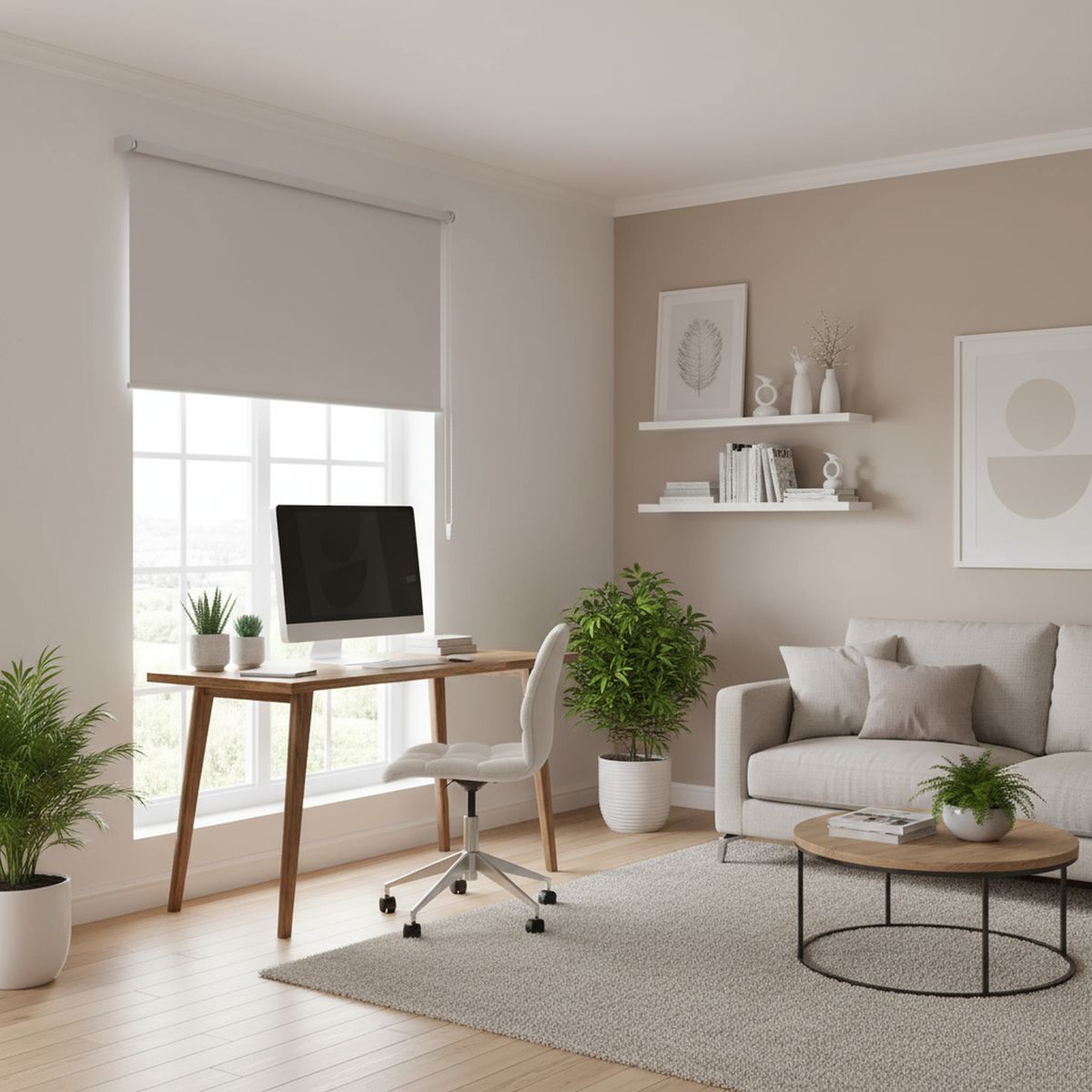 JUST HOME COLLECTION - Cortina Roller Black Out 80x165cm Beige