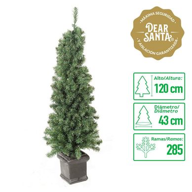 rbol 120x43cm 285 Ramas 80 Luces LED