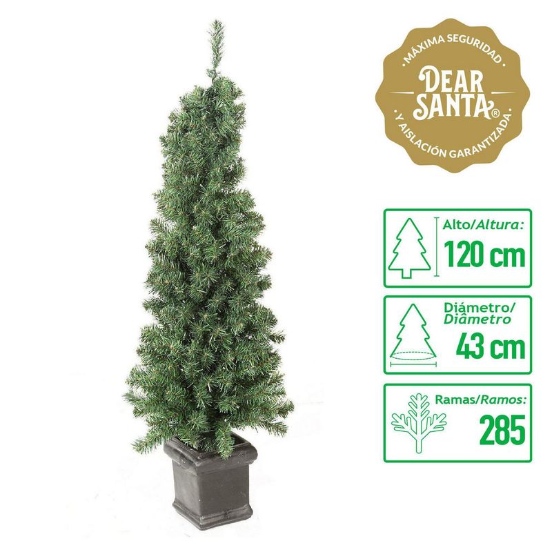 DEAR SANTA - Árbol 120x43cm 285 Ramas 80 Luces LED
