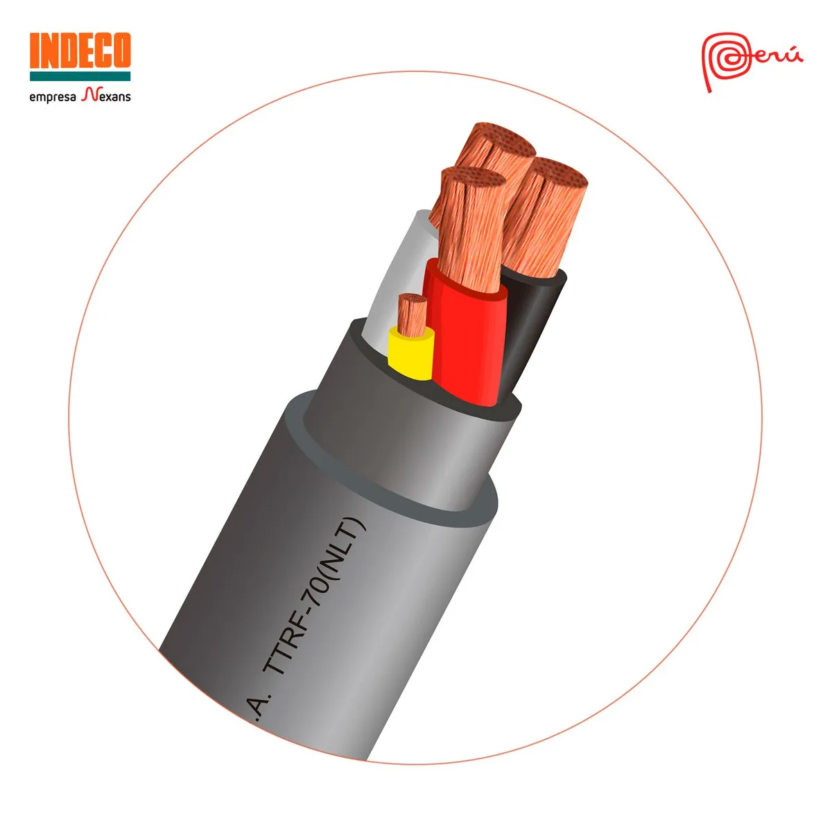 INDECO - Cable Vulcanizado 4x16 AWG 100 Metros