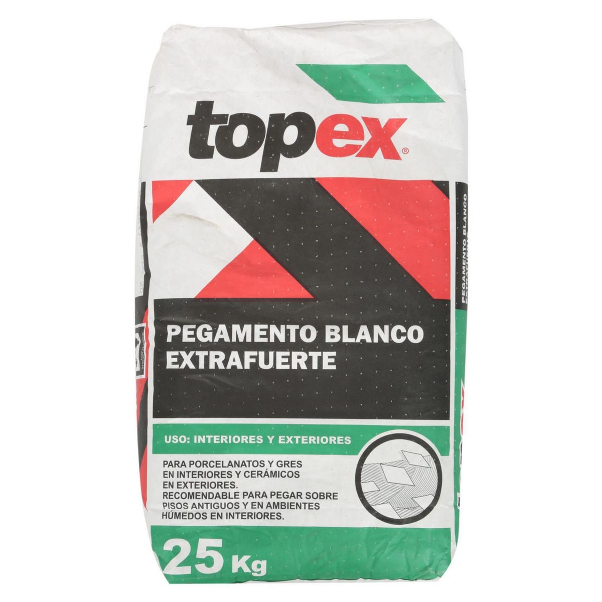 TOPEX - Pegamento para Cerámicas o Porcelanatos Topex Blanco Extrafuerte 25kg