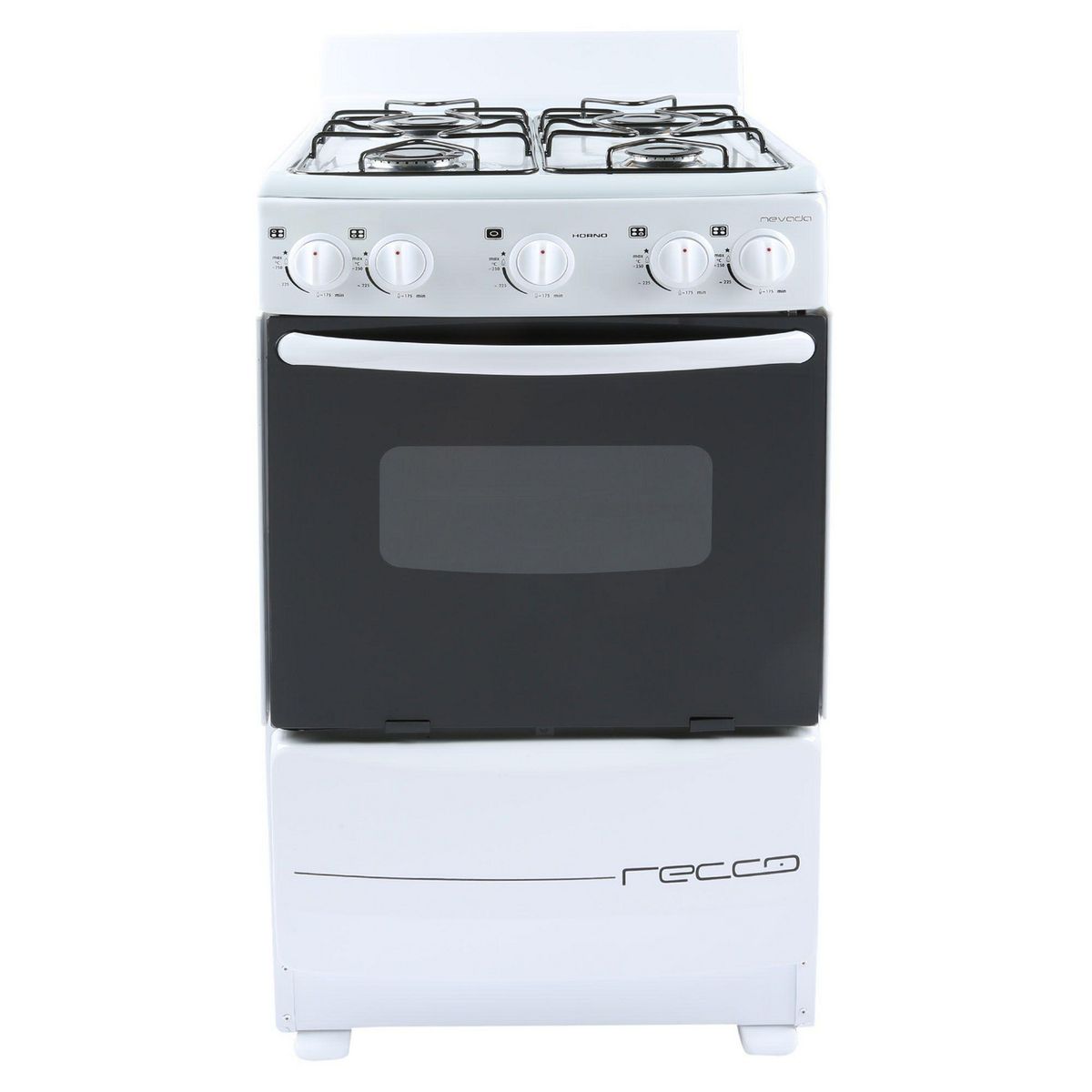 RECCO - Cocina Recco a Gas 4 Hornillas Nevada Blanco
