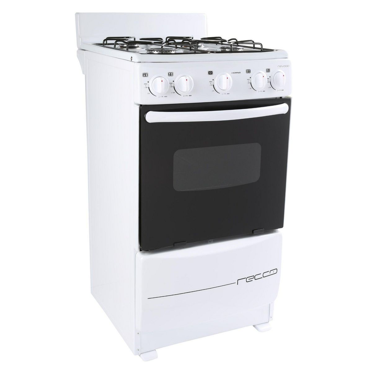 RECCO - Cocina Recco a Gas 4 Hornillas Nevada Blanco