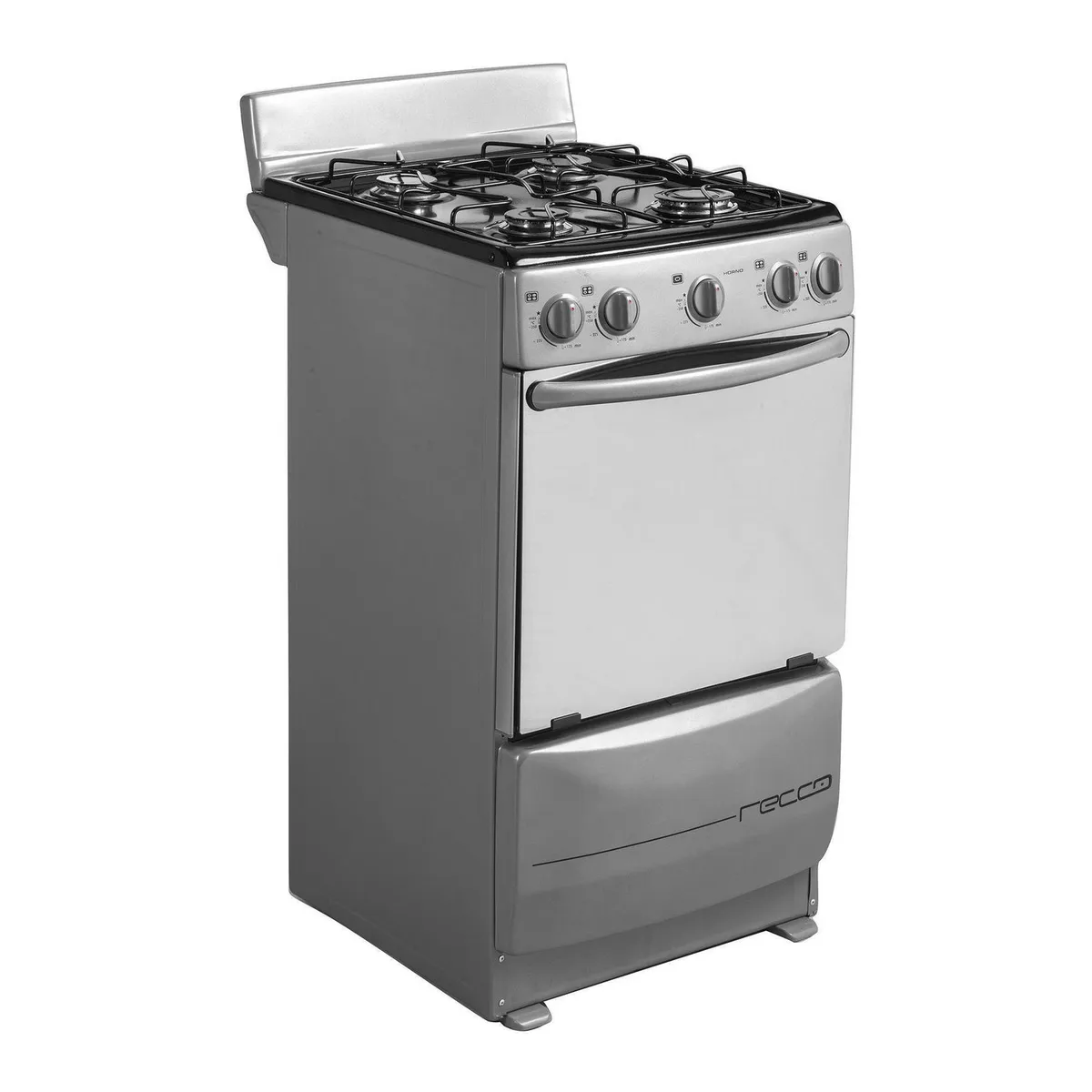 RECCO - Cocina Recco a Gas 4 Hornillas Kansas Plata