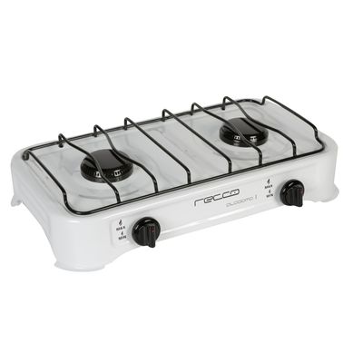 Cocina de Mesa Recco a Gas 2 Hornillas Alabama I Blanco