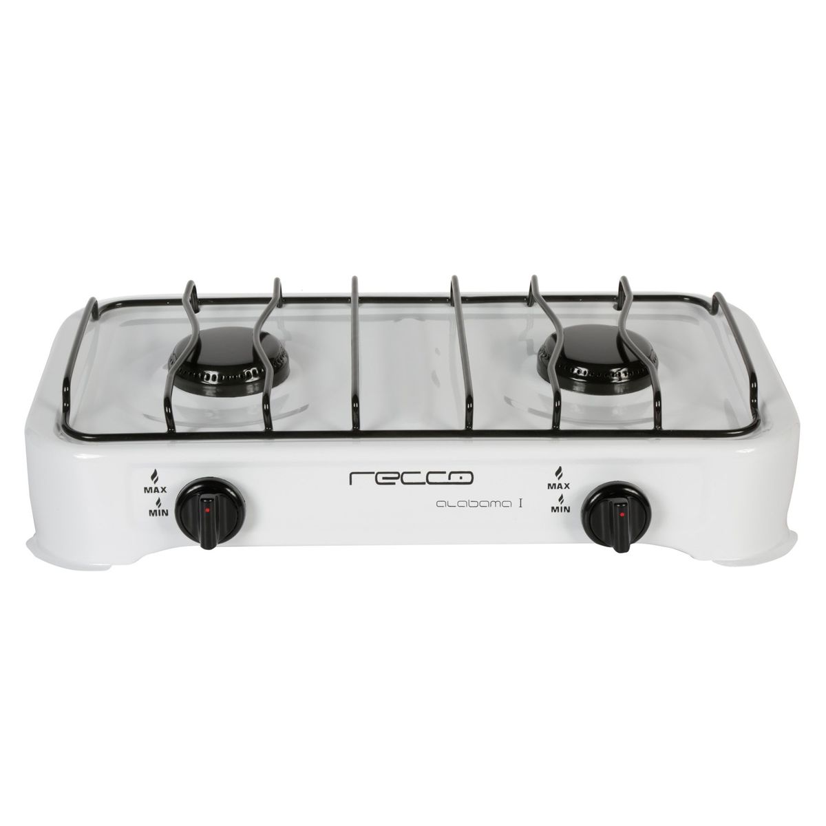 RECCO - Cocina de Mesa Recco a Gas 2 Hornillas Alabama I Blanco
