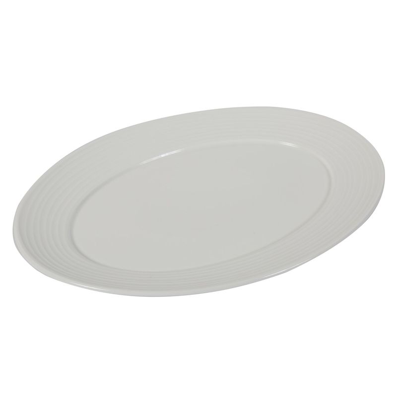 JUST HOME COLLECTION - Plato ovalado blanco 32x24cm