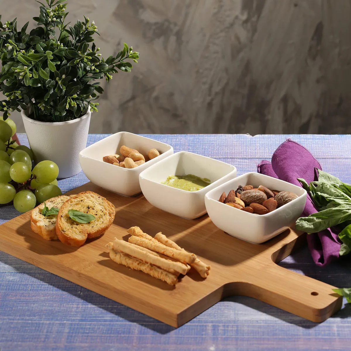 JUST HOME COLLECTION - Tabla para Pique 3 Fuentes Pequeñas