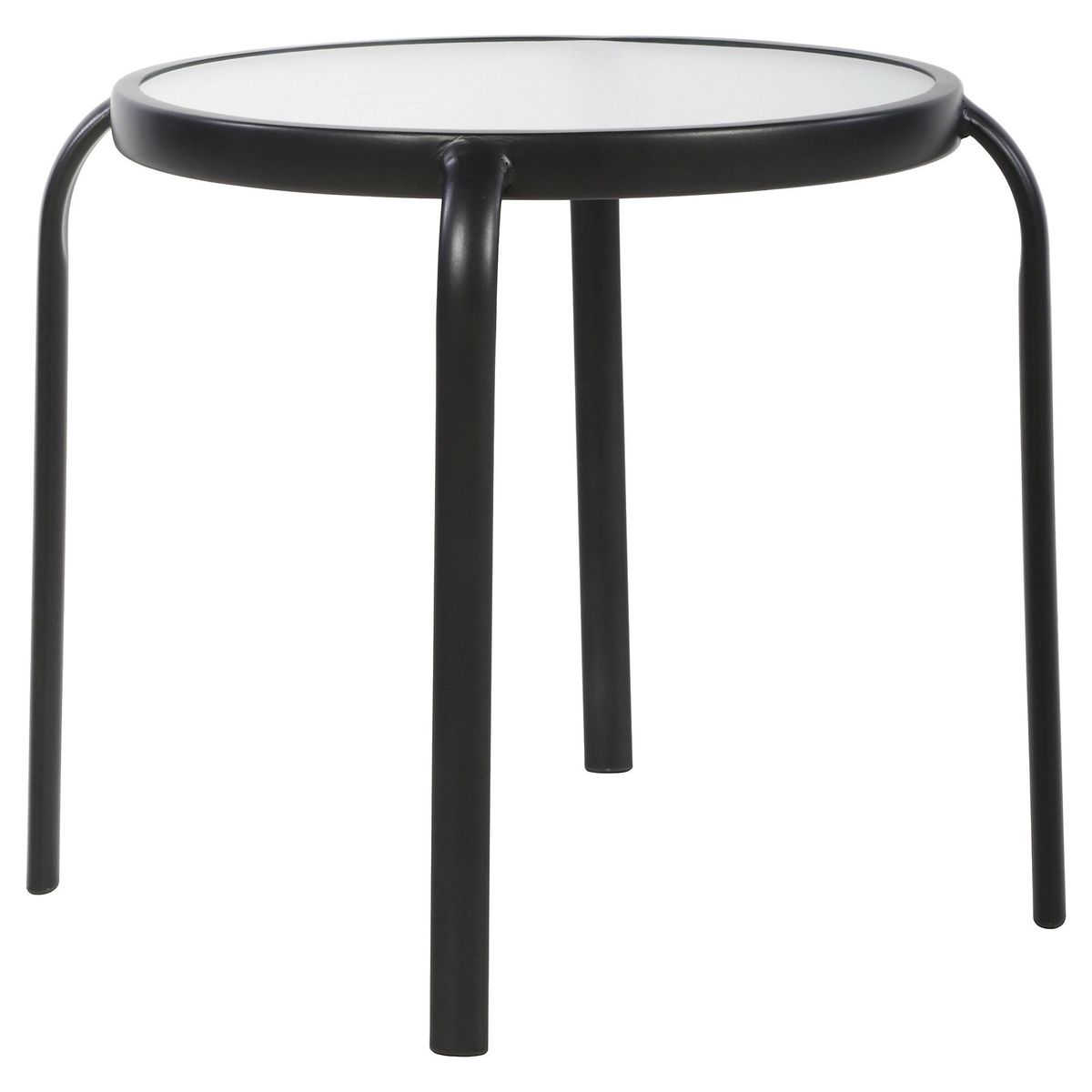 JUST HOME COLLECTION - Mesa de Apoyo de Aluminio Redonda Gris 45X45CM