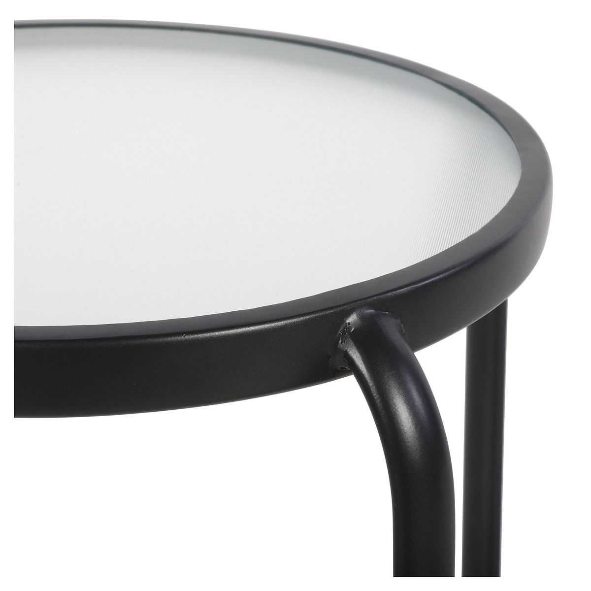 JUST HOME COLLECTION - Mesa de Apoyo de Aluminio Redonda Gris 45X45CM