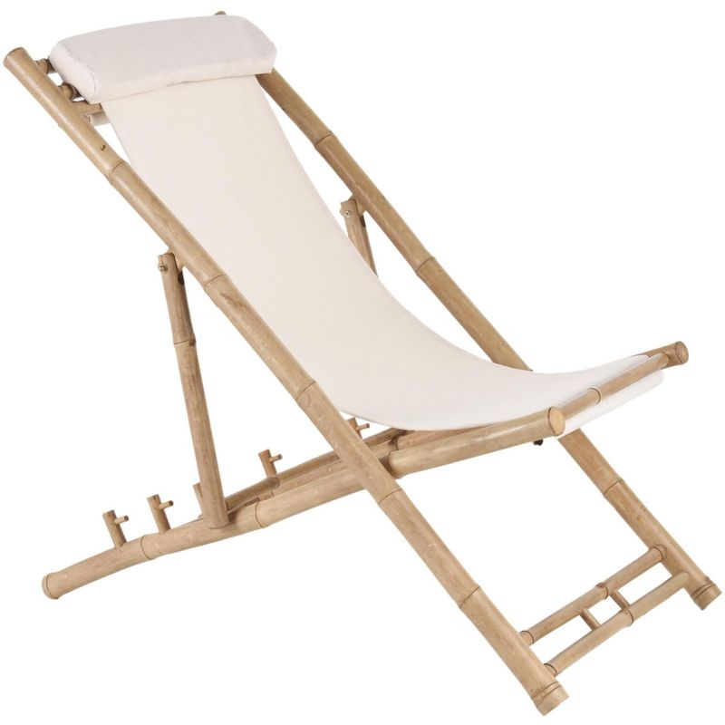 JUST HOME COLLECTION - Silla Buque Bambú Natural Blanco