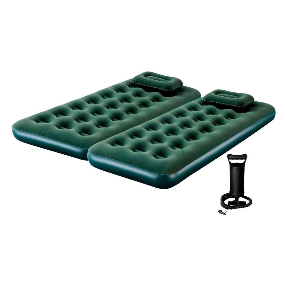 KLIMBER - Combo 2 Colchones Inflables 1 Plaza Klimber + 2 Almohadas + Inflador