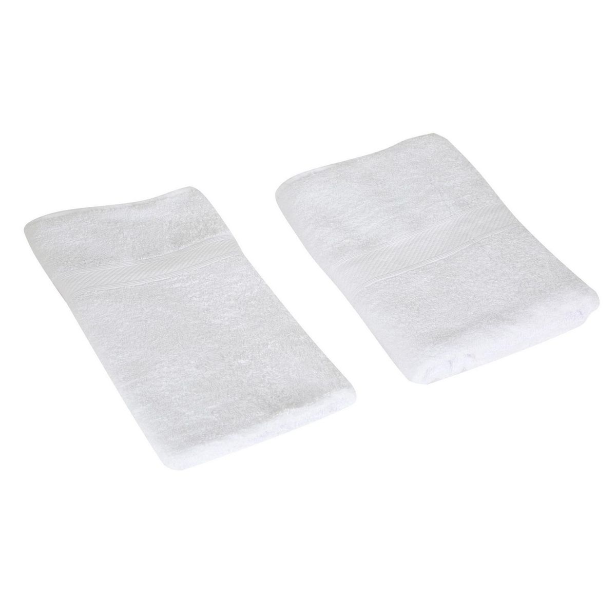 CASA BONITA - Setx2 Toallas de Baño Mano y de Pelo de Algodón Blanca