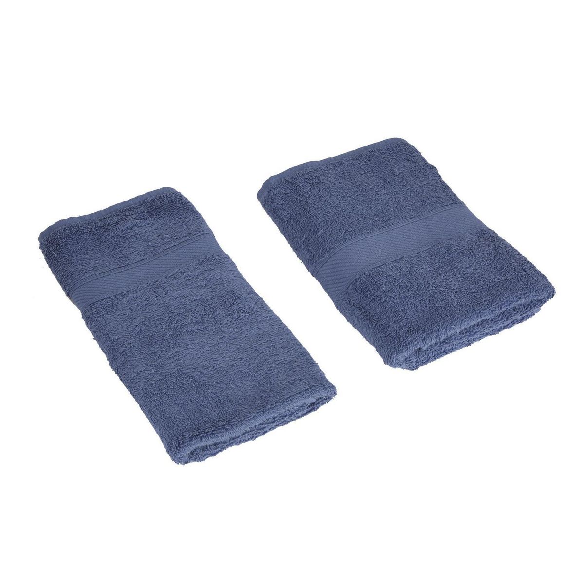 CASA BONITA - Setx2 Toallas de Baño Mano y de Pelo de Algodón Azul