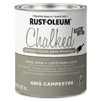 Pintura Tizada Ultra Mate Chalked Brochable Gris Campestre 0,887L