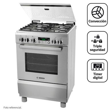 Cocina Bosch a Gas 4 Hornillas PRO467 IX Inox