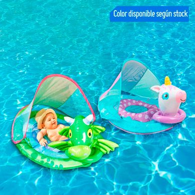 Flotador Bebe Con Techo Animales Swimways