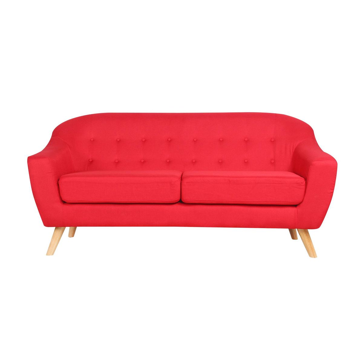 JUST HOME COLLECTION - Sofá 3 cuerpos Jurgen rojo