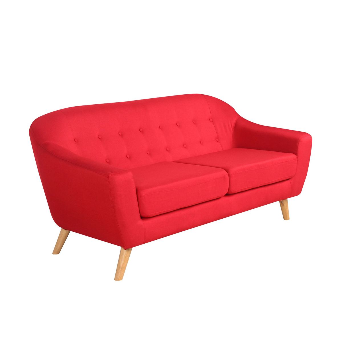 JUST HOME COLLECTION - Sofá 3 cuerpos Jurgen rojo