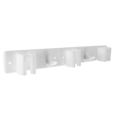 Porta Escobas con Gancho Blanco