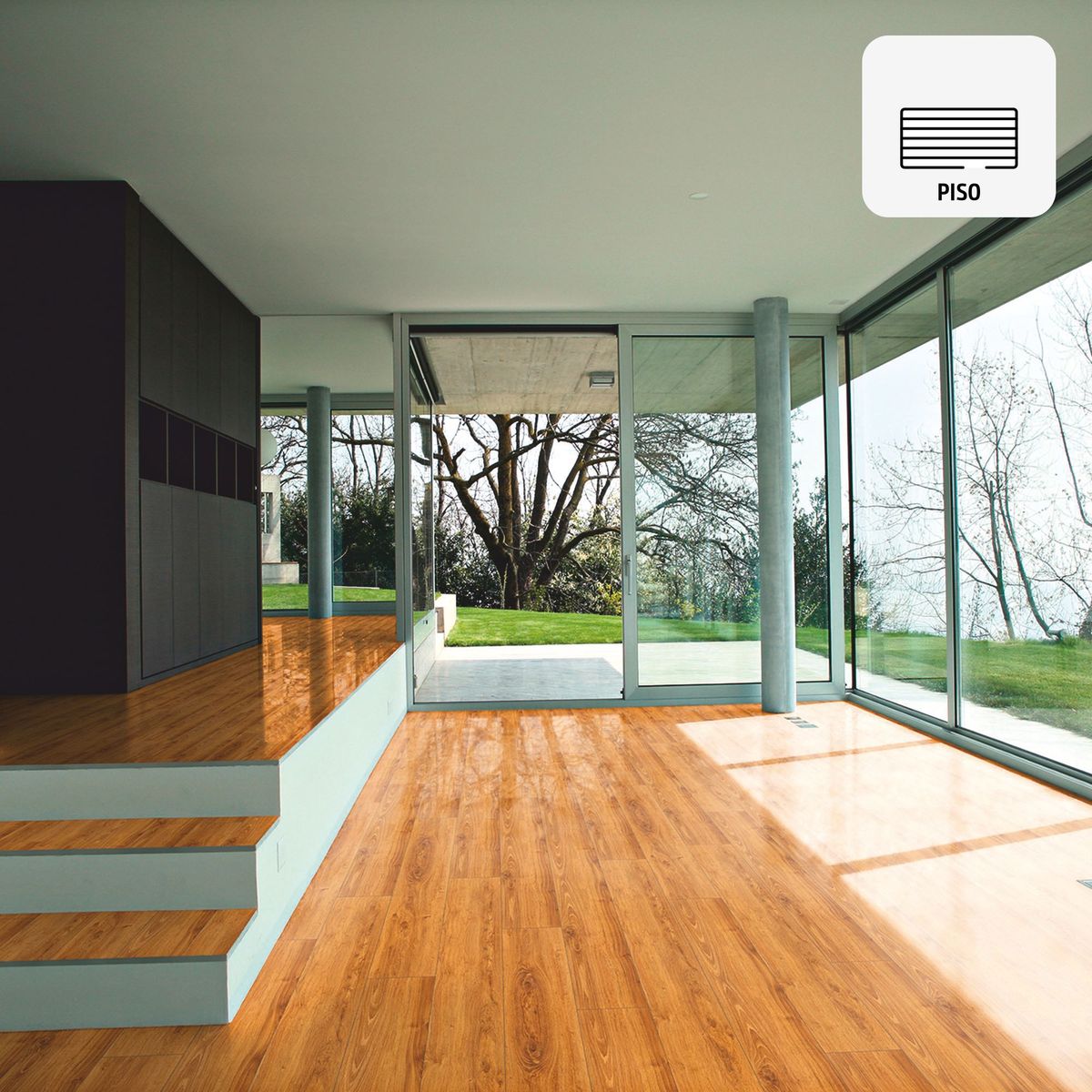 HOLZTEK - Piso Laminado Roble Claro 8mm rendimiento: 1.573m2