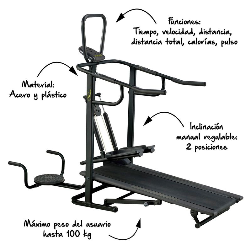 DO IT SPORTS - Trotadora Mecánica Multifunción