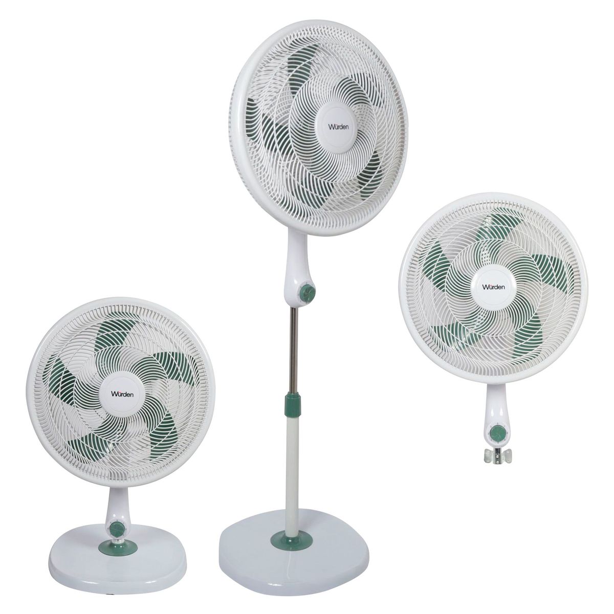 WURDEN - Ventilador de Pie Wurden 3 en 1 - 18" GCD-18-3 Blanco
