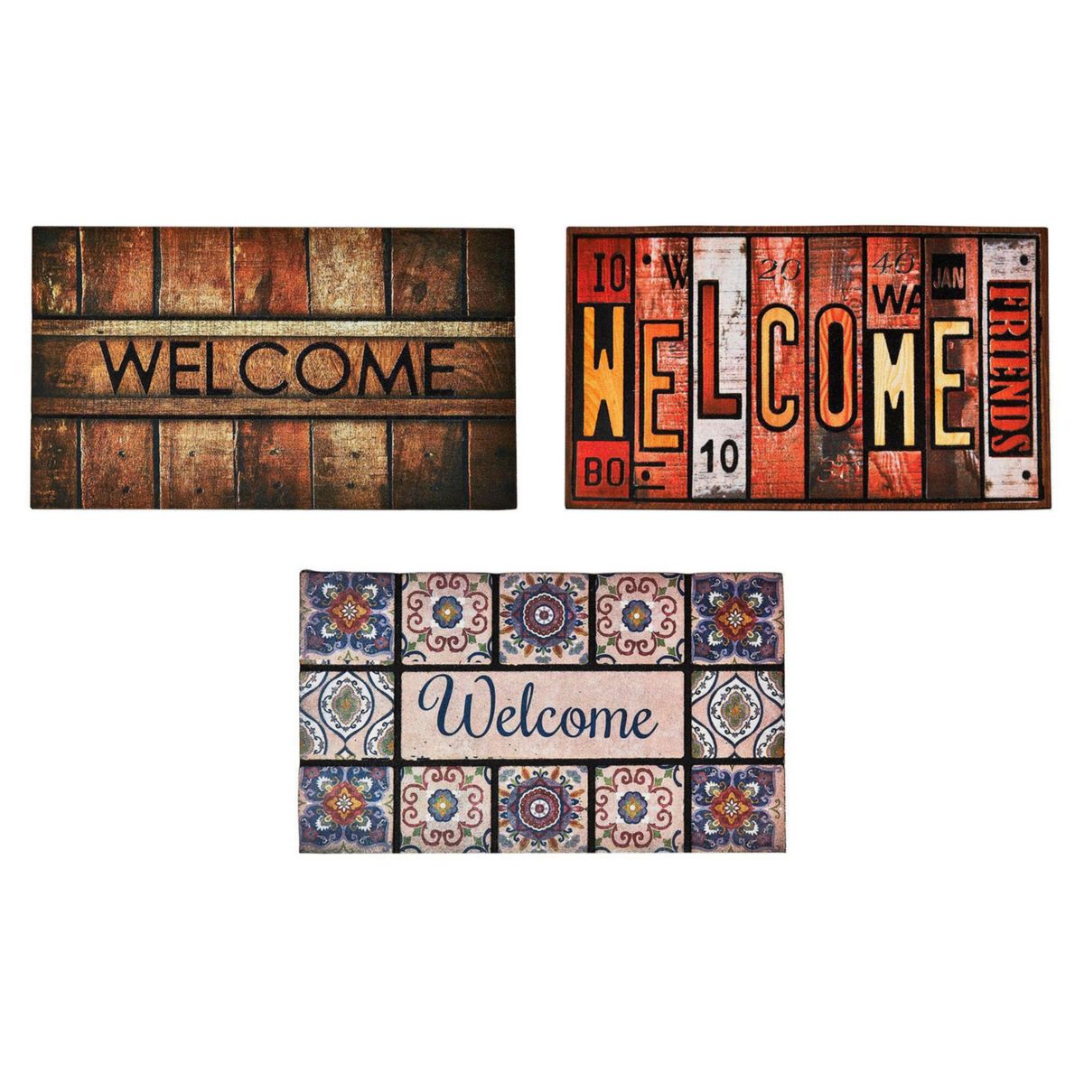 JUST HOME COLLECTION - Limpiapies Rectangular Mosaico 45x75 cm