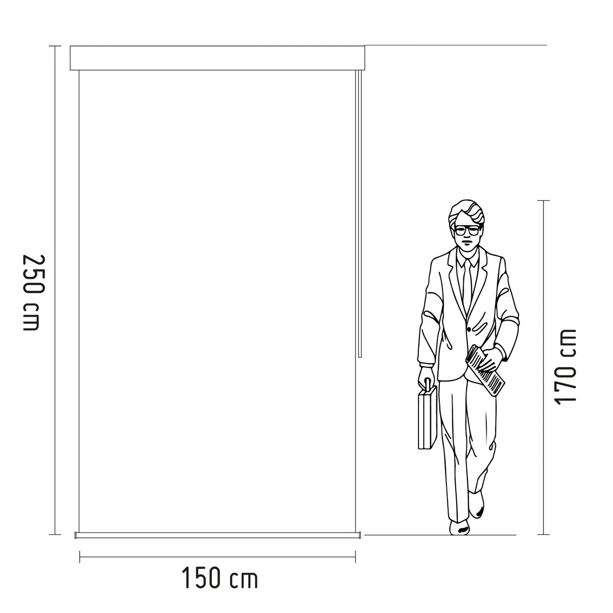 JUST HOME COLLECTION - Cortina Roller Black Out Rombos 150x250