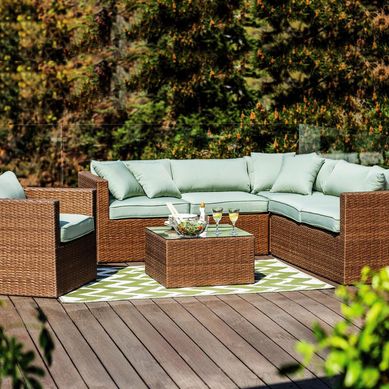 Juego Living de terraza Saigon 6 personas Verde