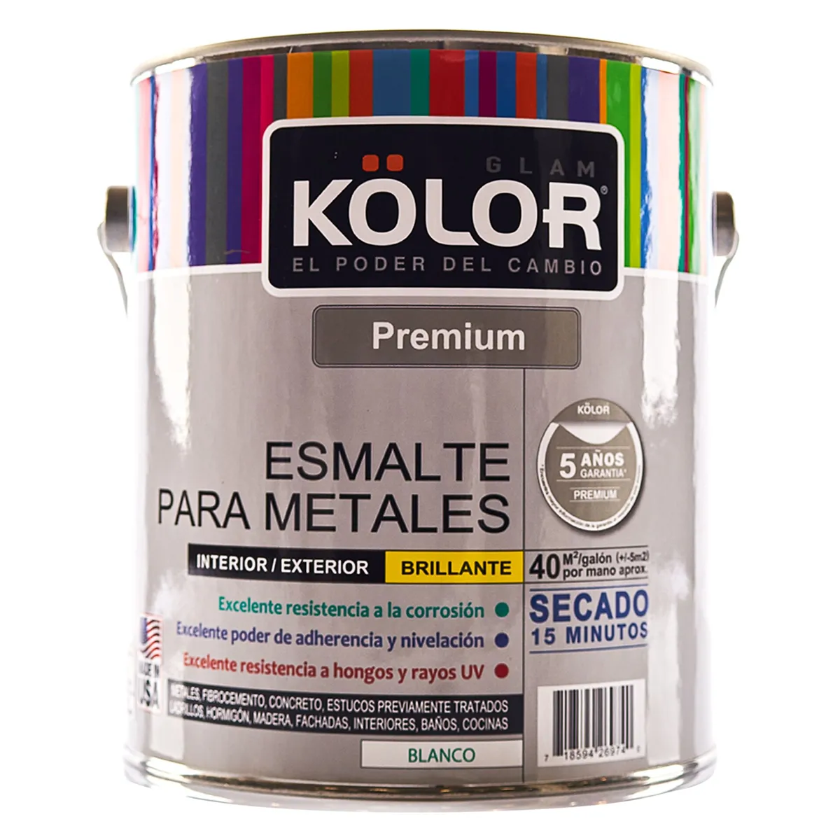 KOLOR - Esmalte Agua Blanco 4 L