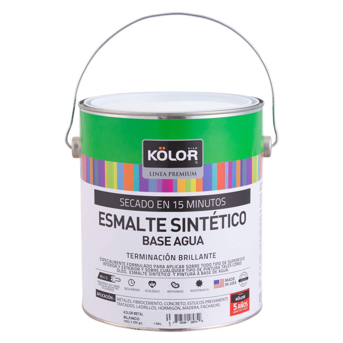 KOLOR - Esmalte Agua Blanco 4 L