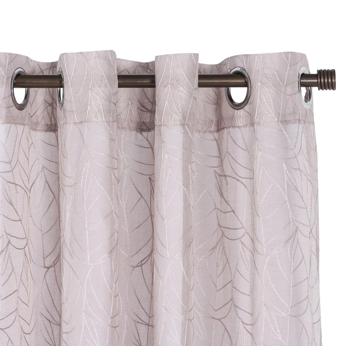 JUST HOME COLLECTION - Cortina de Velo Hojas 140x220cm Taupe