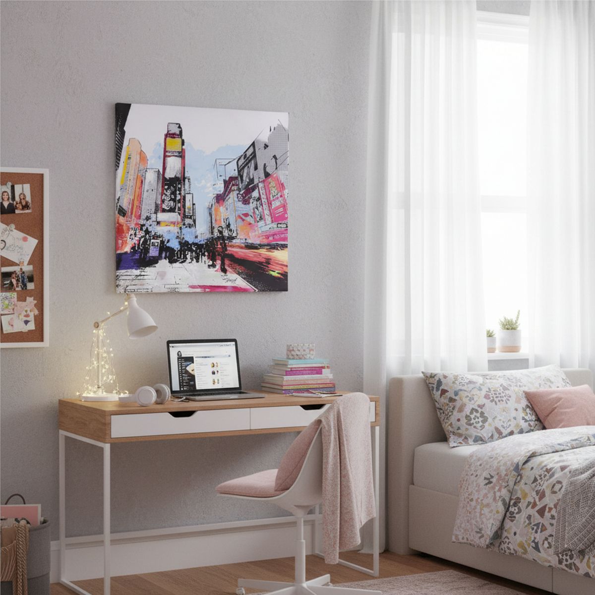 JUST HOME COLLECTION - Cuadro Pr Canvas Ciudad 80X80