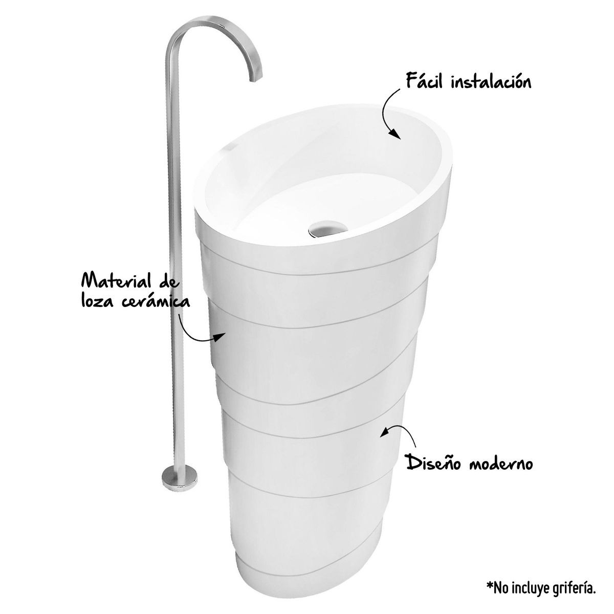 SENSI DACQUA - Vanitorio 60x40x90 cm Blanco