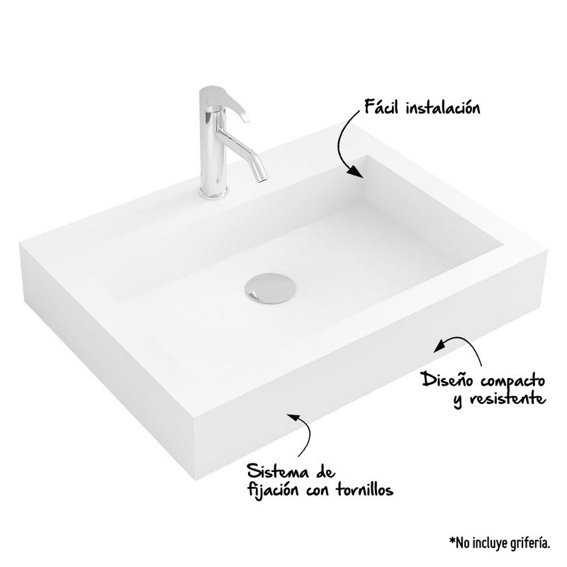 DACQUA - Ovalín Vera 70x52x12cm