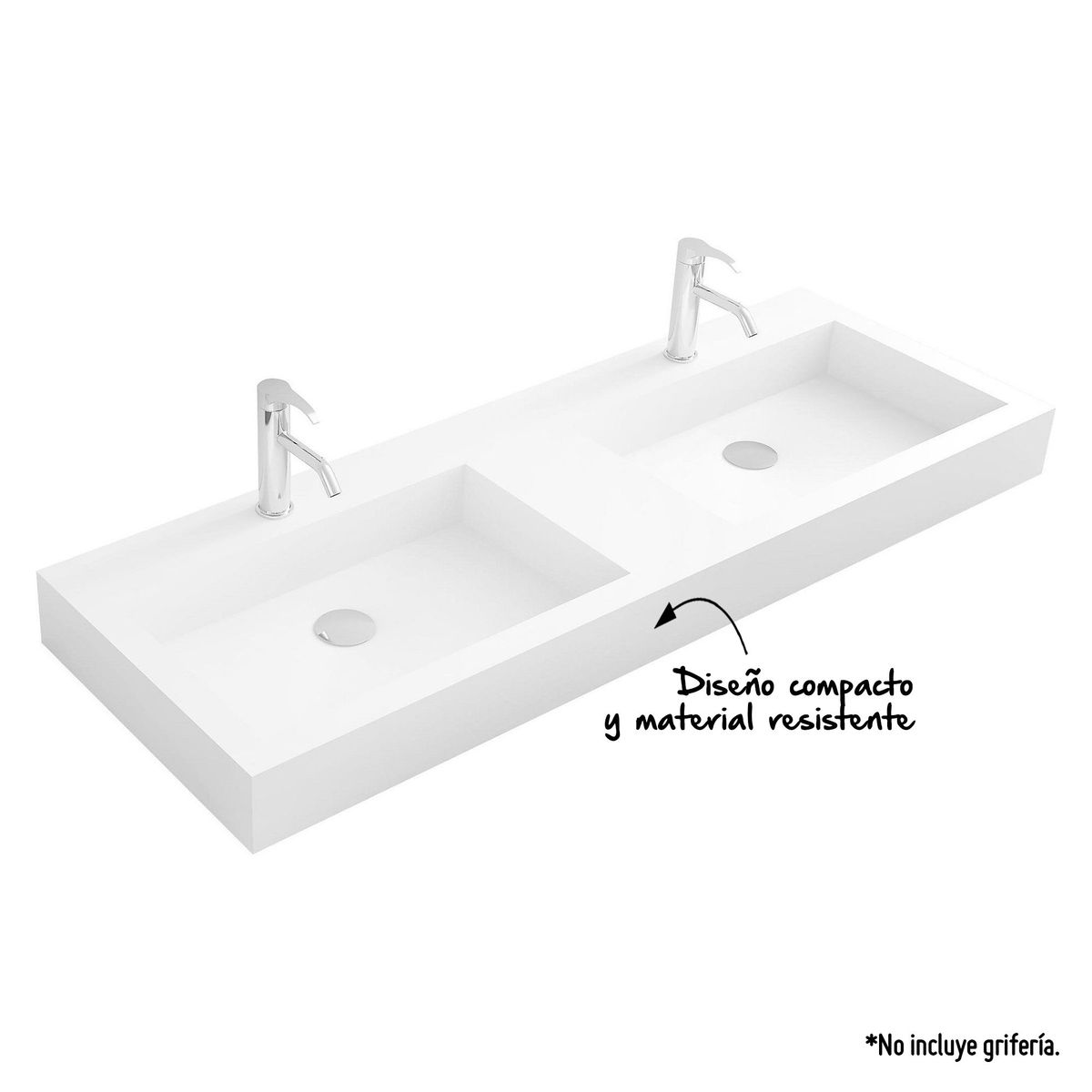 DACQUA - Ovalín Vera Doble 150x52x12cm