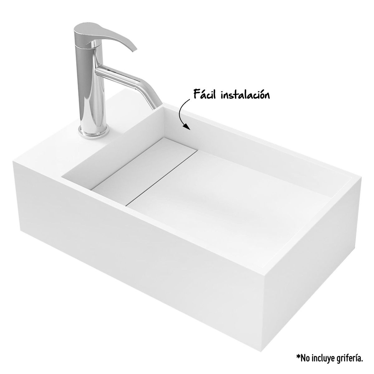 SENSI DACQUA - Ovalín Cube Later 50x30x15cm