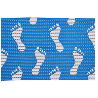 Piso de Bao Rectangular Antideslizante 40x60cm Azul